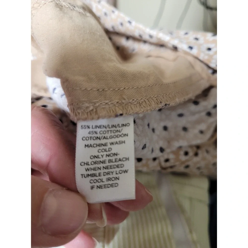 Loft Girls Shorts‎ Beige/Blue Floral Linen Blend Casual Stylish Youth  Size 0/00